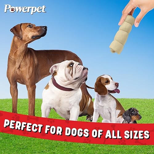 Miniatura 4 de Powerpet Treats - Rollos de mejillas de res para perros, promueve la higiene dental, 100% natural y altamente digerible, alto en proteínas, razas