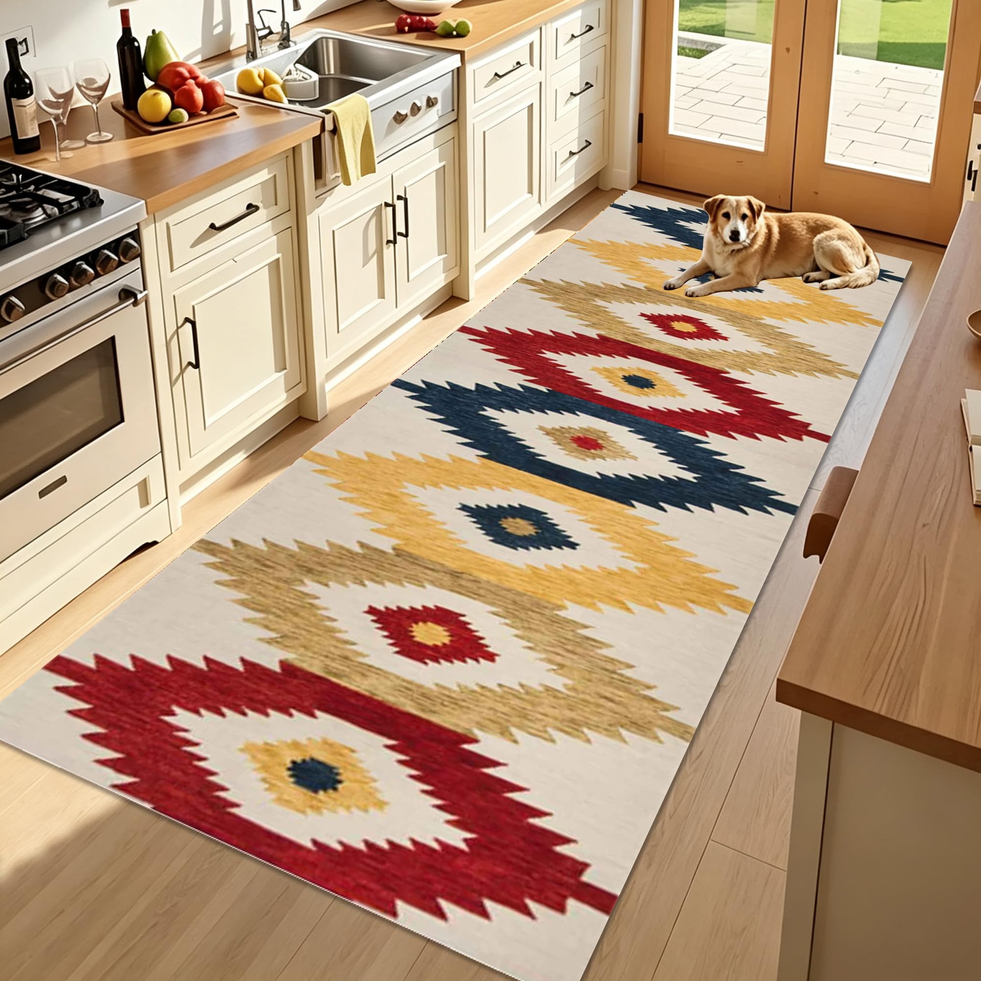 Alfombra corredor cocina lavable con base antideslizante para salón
