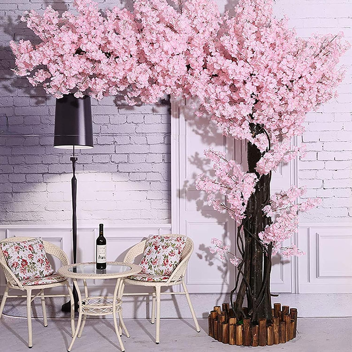 Cerezo Llorando, árbol de Cerezo Artificial, decoración de Flor de Cerezo, árbol de Cerezo, árbol de Sakura, árbol de bonsái Artificial,1.8 * 1.5m