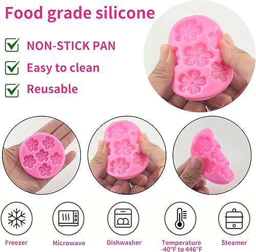 Miniatura 3 de 5 moldes de silicona para flores y fondant de abeja, kit de moldes de chocolate para cupcakes, fondant de chocolate, dulces, galletas, manualidades,