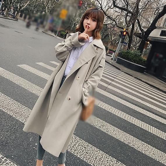 ジャケット・アウター BACK GATHER DRESS TRENCH COAT Amazon.com: ZWRXW Women's Oversized Trench Jackets Button