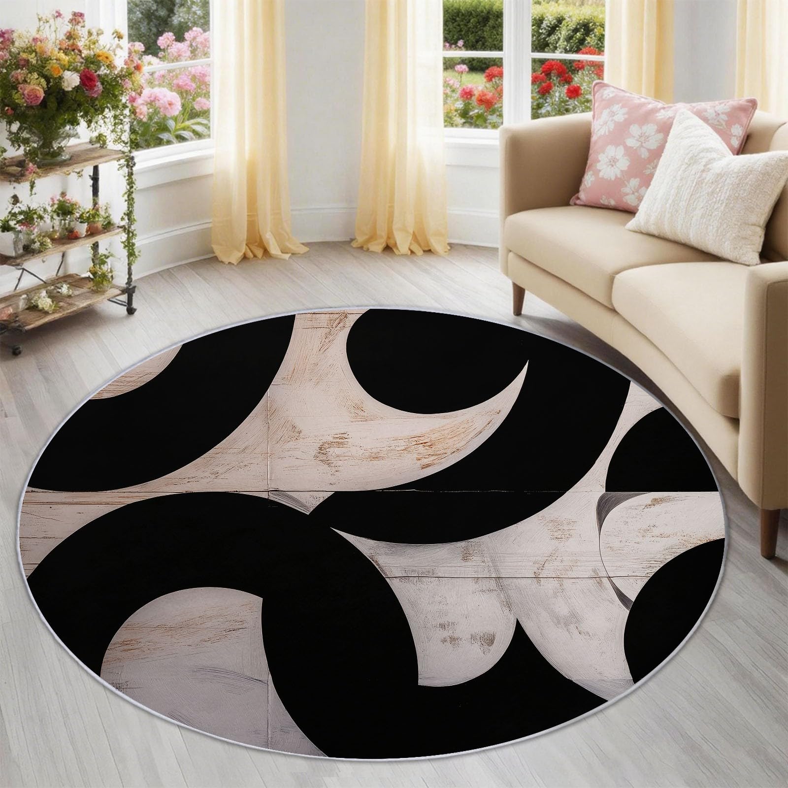 Tapis antidérapant 100 cm lavable et pliable à poils courts