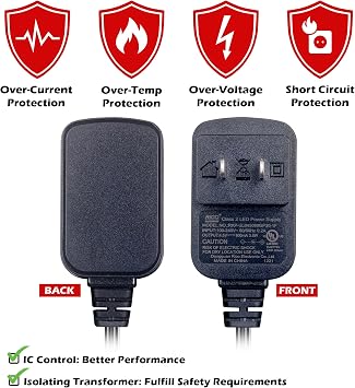 UL DC 4.5V 800mA Adapter with 4 Output Jacks for Christmas Village Displays - Not Compatible with Lemax Village