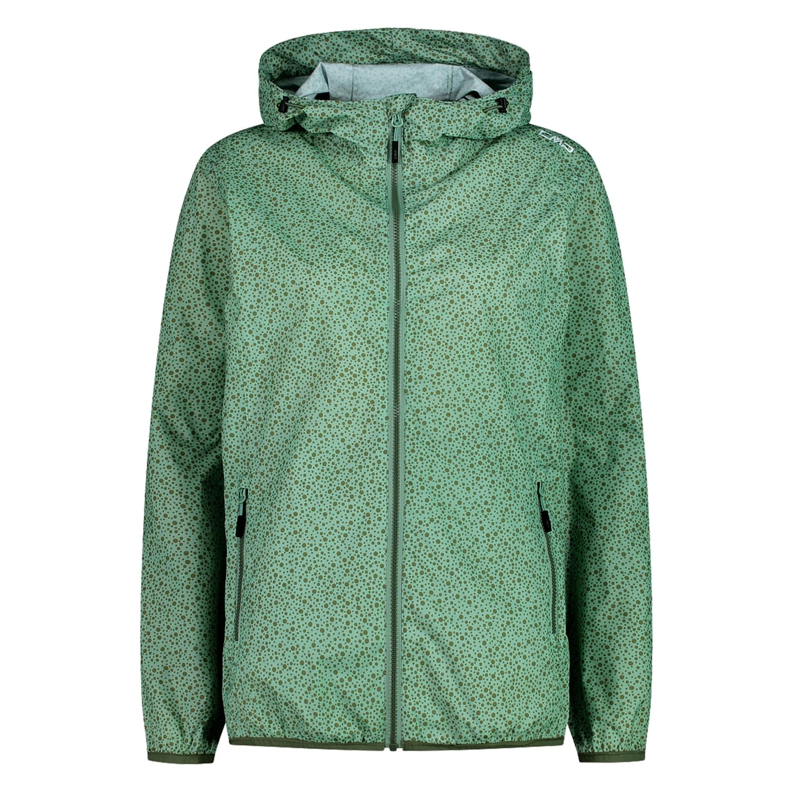 CMP WOMENS JACKET RAIN FIX HOOD, JADE, XS