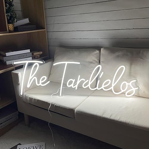 IOKSBACU - Letrero de neón personalizable para decoración de pared de boda, luces LED de neón personalizables para regalo de fiesta, día de San