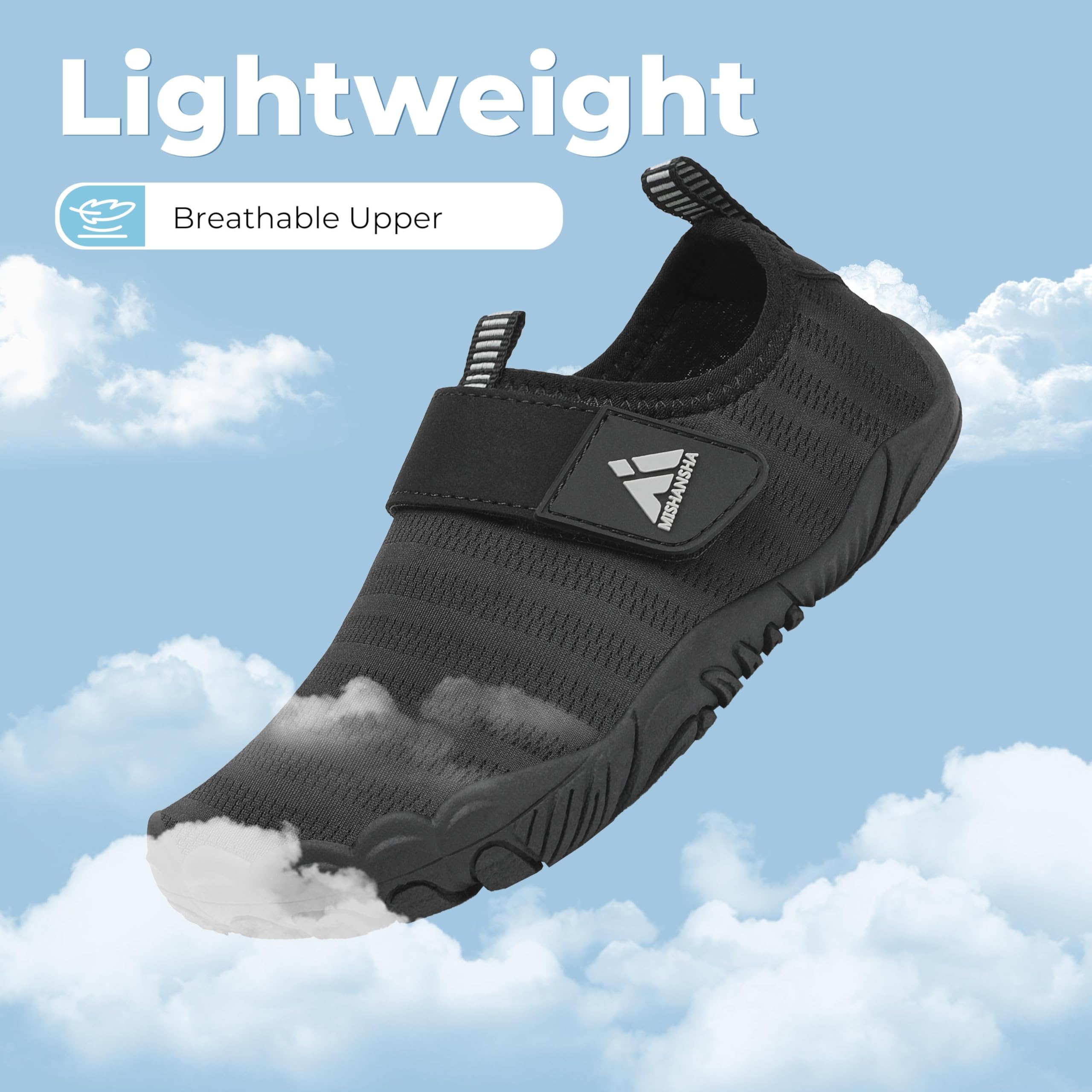 Mishansha Bambino Scarpe da Acqua Asciugatura Rapida Ragazzo Antiscivolo Scarpette Scoglio Immersione Spiaggia Surf Taglia 24-35 EU