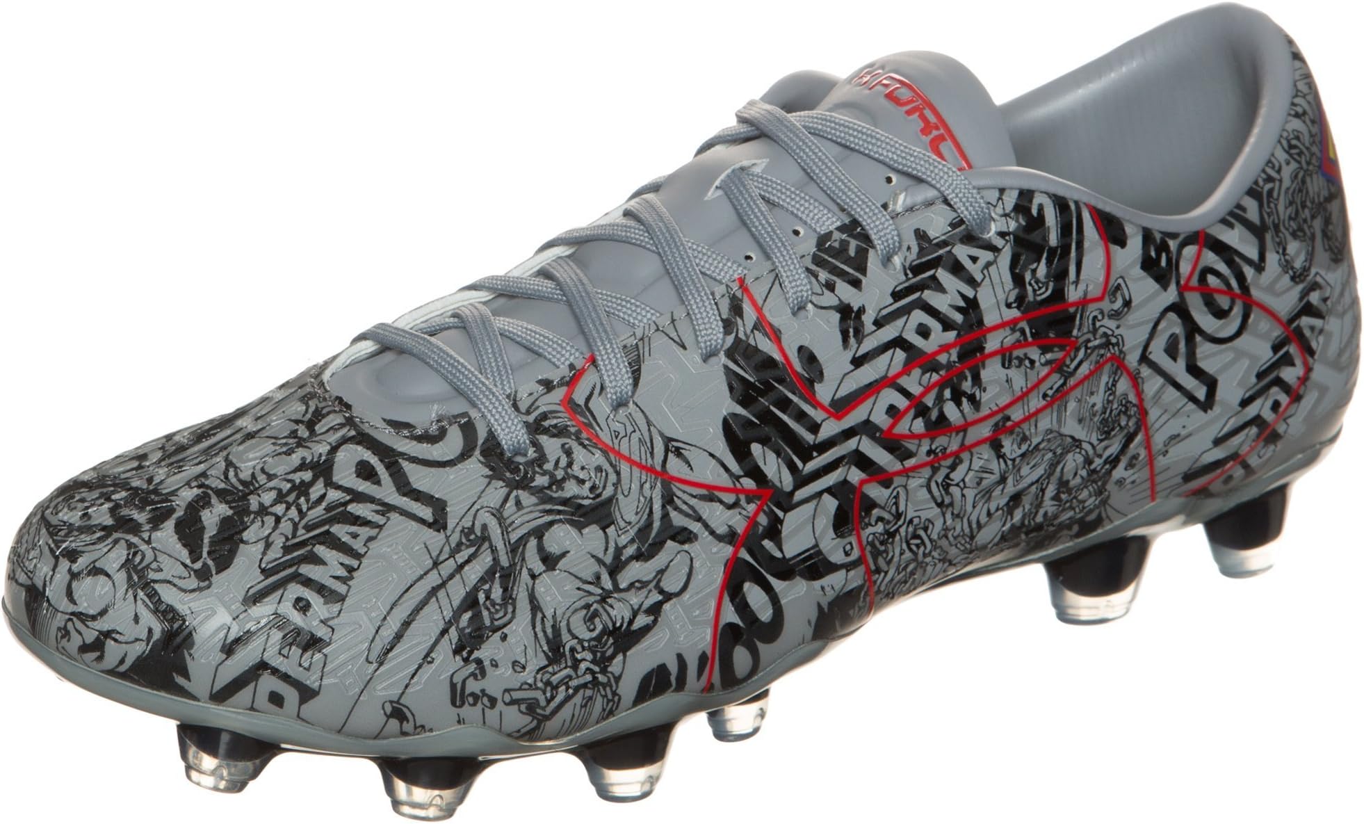 Under Armour UA Clutchfit Force 2.0 AE FG Superman Grey Football Boots Mens 1278852 035