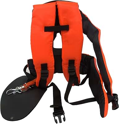 Bricoferr BFK0032 - Arnés profesional acolchado para desbrozadora con protección lumbar