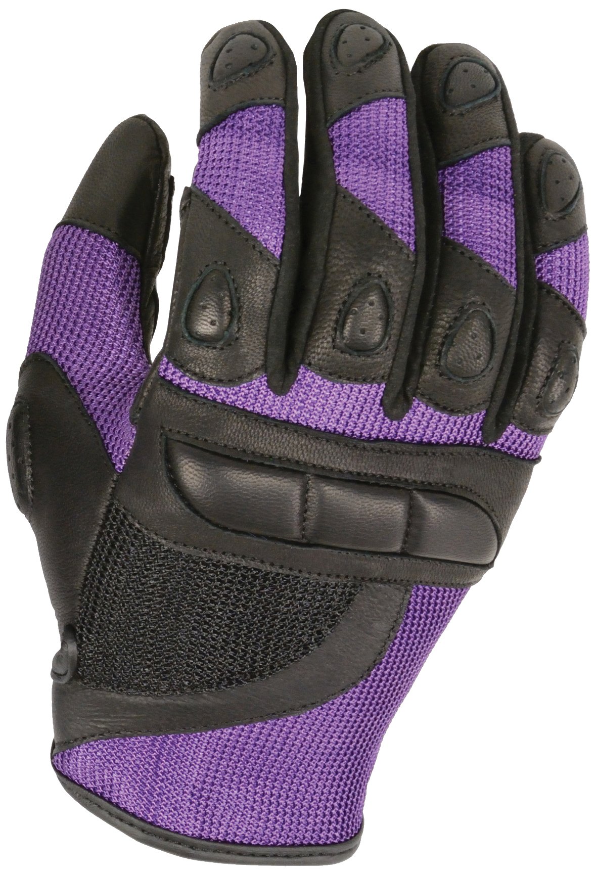 Shaf International Milwaukee Leather Men's Mesh/Leather Combo Racing Gloves with Padded Knuckle Protection (Black, XX-Large)