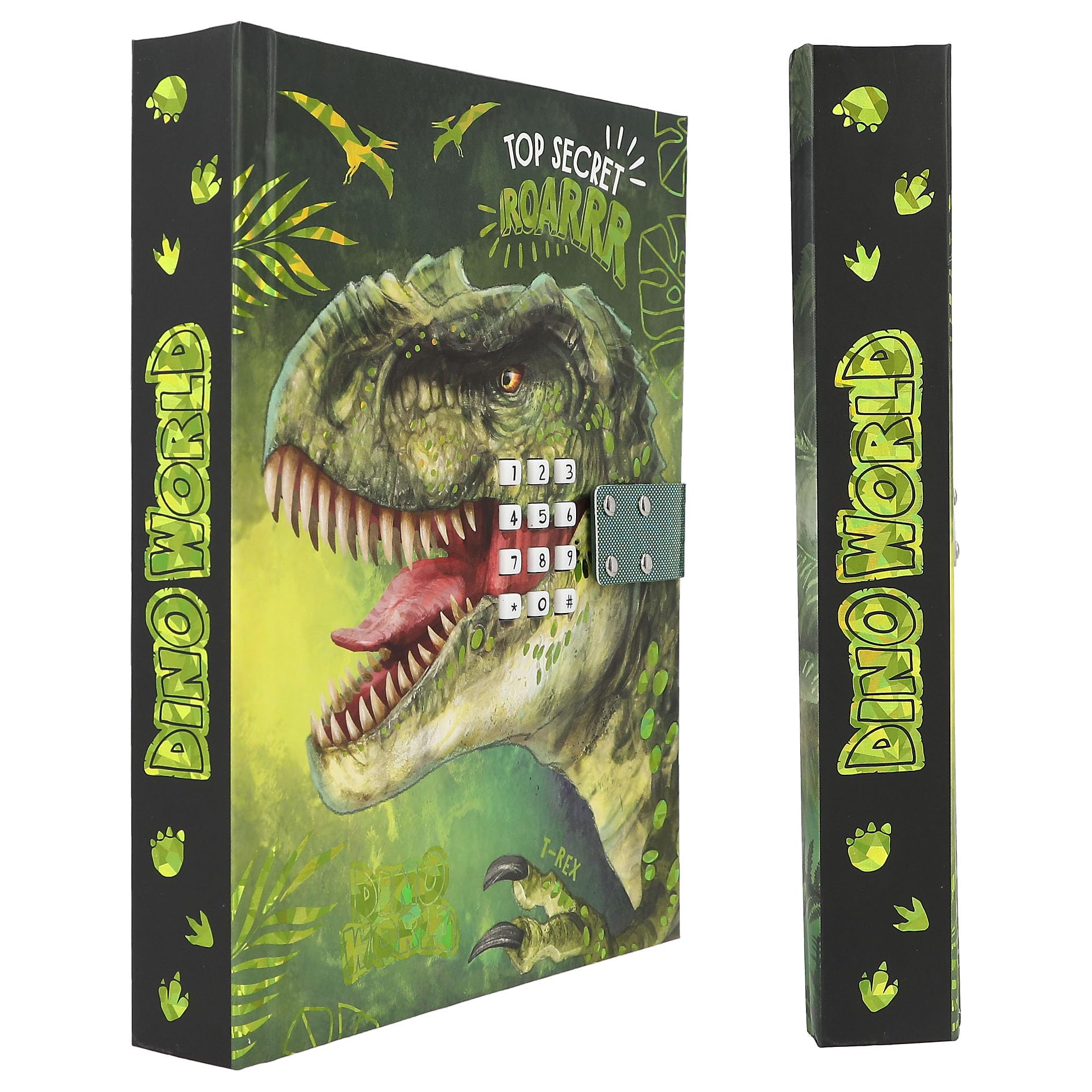 Depesche 13244 Diario Con Candado Dino World – 192 Páginas Ilustradas, Tapa Dura Con Motivos De Dinosaurios, Para Niños Y Niñas