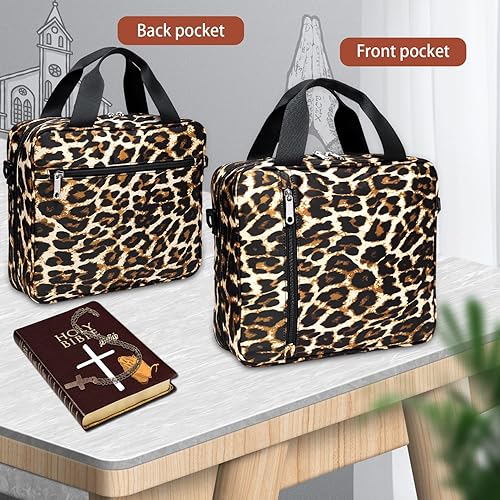 Miniatura 3 de Fundas para la Biblia para mujeres, estuche de la Biblia para niñas, tamaño extra grande con bolsillos, funda de libro con cremallera, funda para