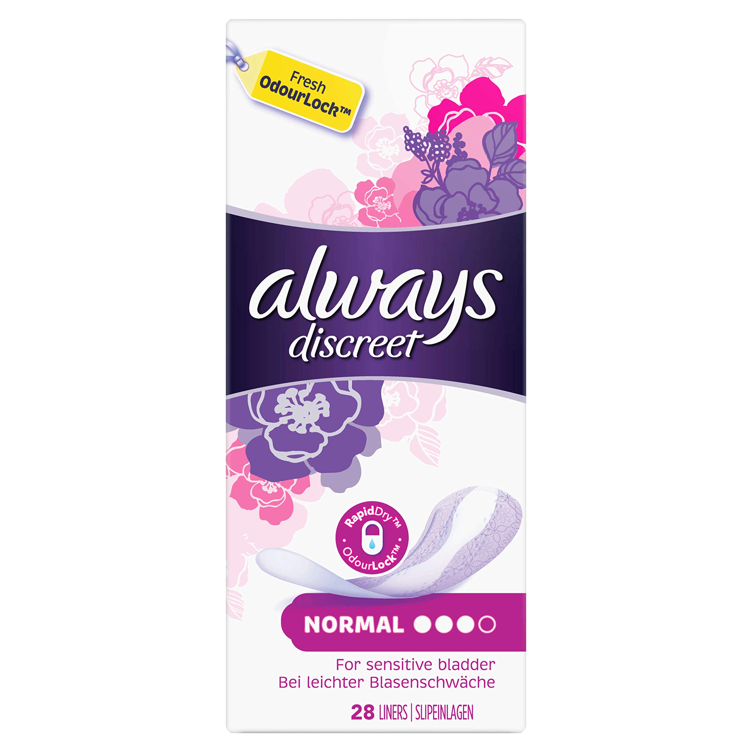 Always - 28x dyskretne normalne wkładki higieniczne, na utratę moczu - 1 sztuka