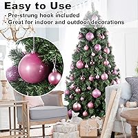 Vista 231 de Bolas de Navidad grandes de bronce de 3.2 pulgadas, adornos de decoración de árbol de Navidad, bolas colgantes inastillables para cumpleaños