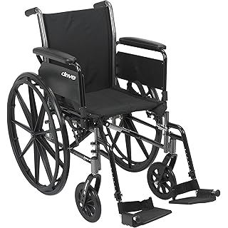 Cruiser III Light Weight Wheelchair with Flip Back Removable Arms, Full Arms, Swing away Footrests, 16" Seat