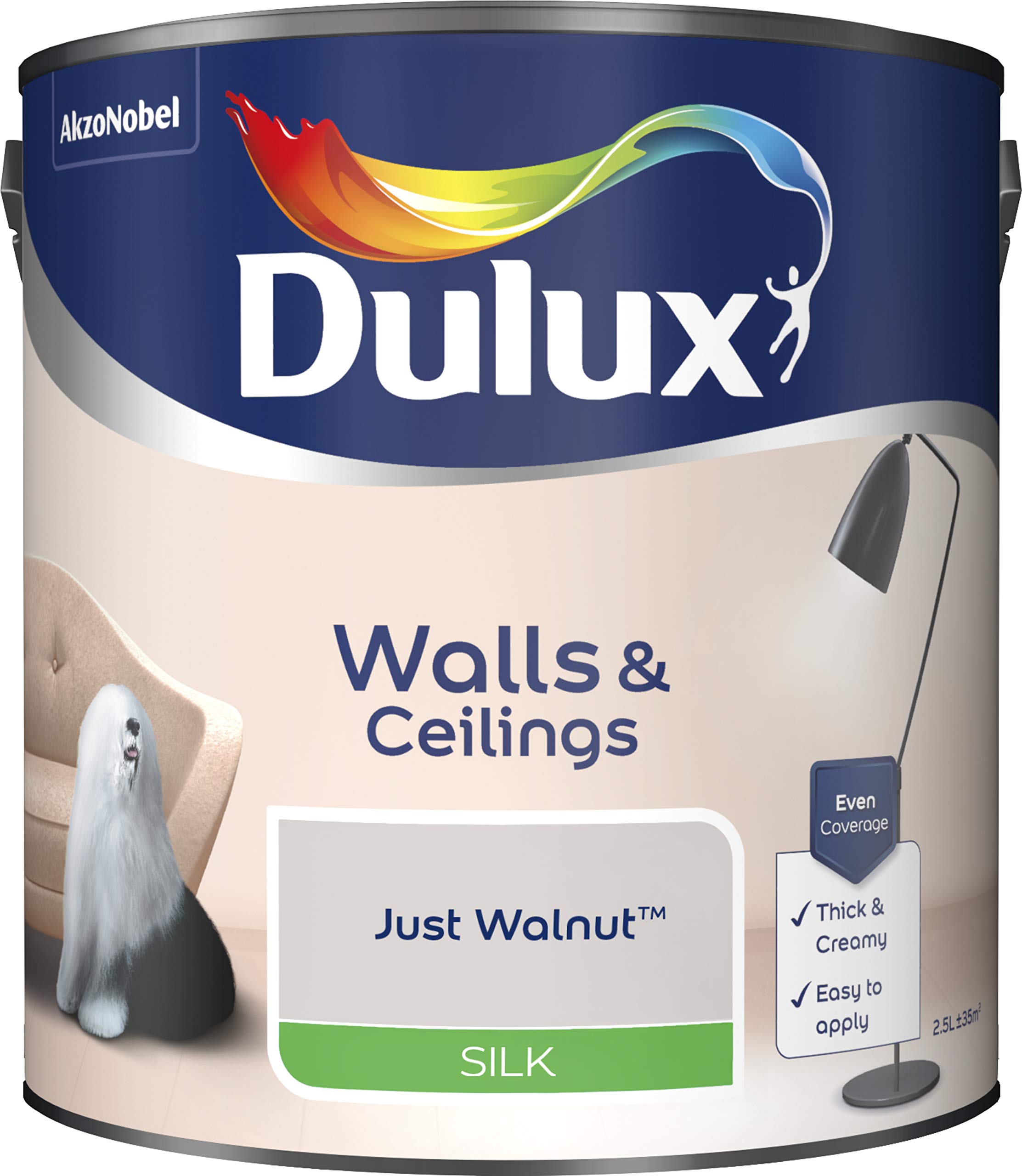 Dulux Paints 2.5 Litre Ready Mixed Silk Just Walnut