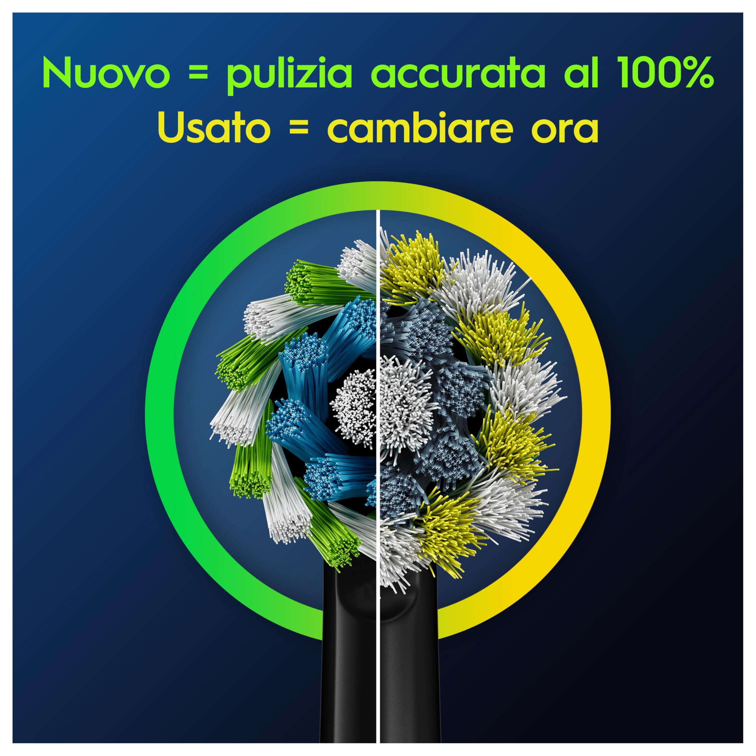 Oral-B Testina Di Ricambio PRO Cross Action Nera, Confezione Da 8 Testine