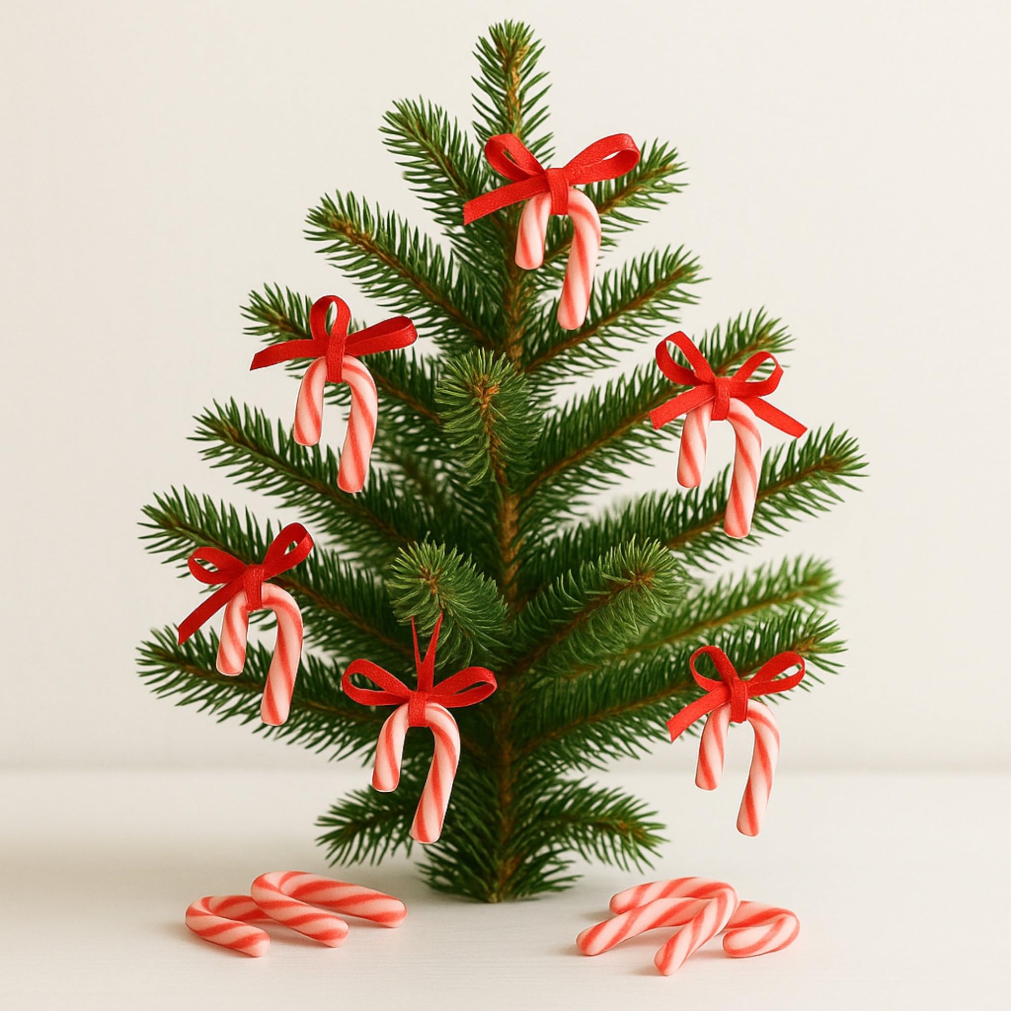 Zestaw 4 opakowań upominkowych na Boże Narodzenie z czerwono-białymi patyczkami cukrowymi Candy Canes o smaku truskawkowym, dekoracja bożonarodzeniowa, dekoracja choinkowa, 4 x 50 g, łącznie 40 sztuk