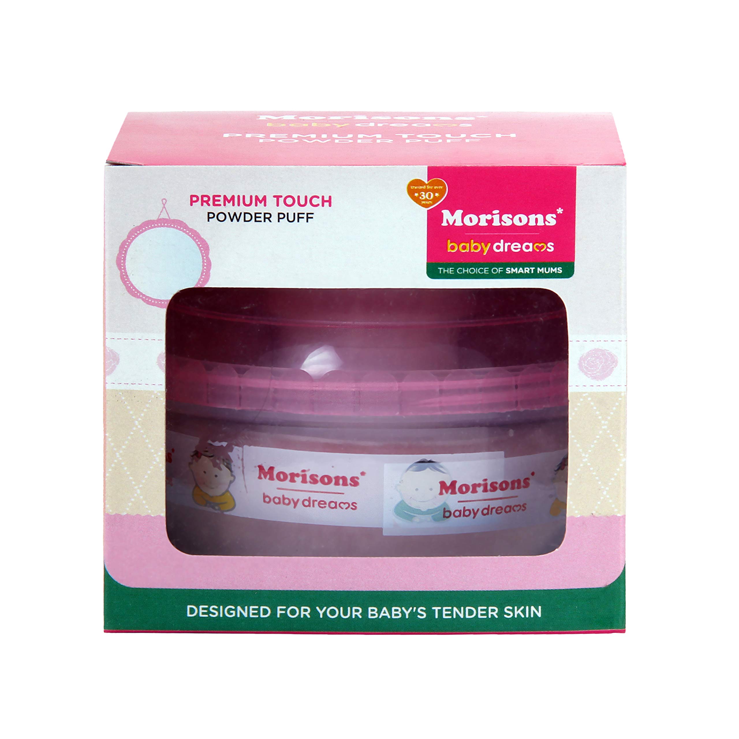 Morisons Baby Dreams Premium Powder Puff (Pink)