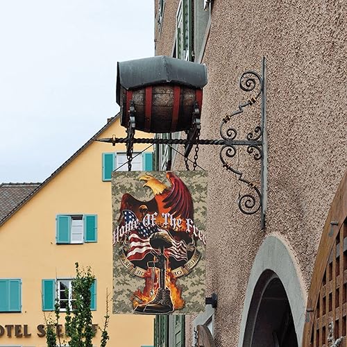 Miniatura 2 de Bandera de jardín con texto en inglés "We Will Never Forget 9-11" de 12.5 x 18 pulgadas, de doble cara, duradera, resistente a la decoloración,