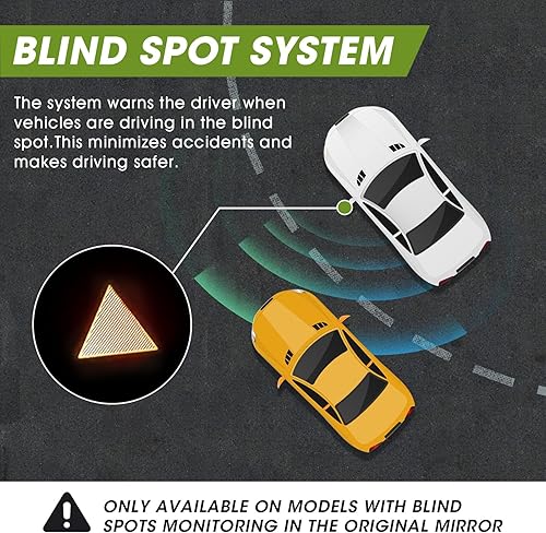 Miniatura 8 de SIZIOM Espejos de remolque para Tundra 2007-2021  Toyota Sequoia 2008-2017, vidrio eléctrico BSM con calefacción con luz de funcionamiento (lente