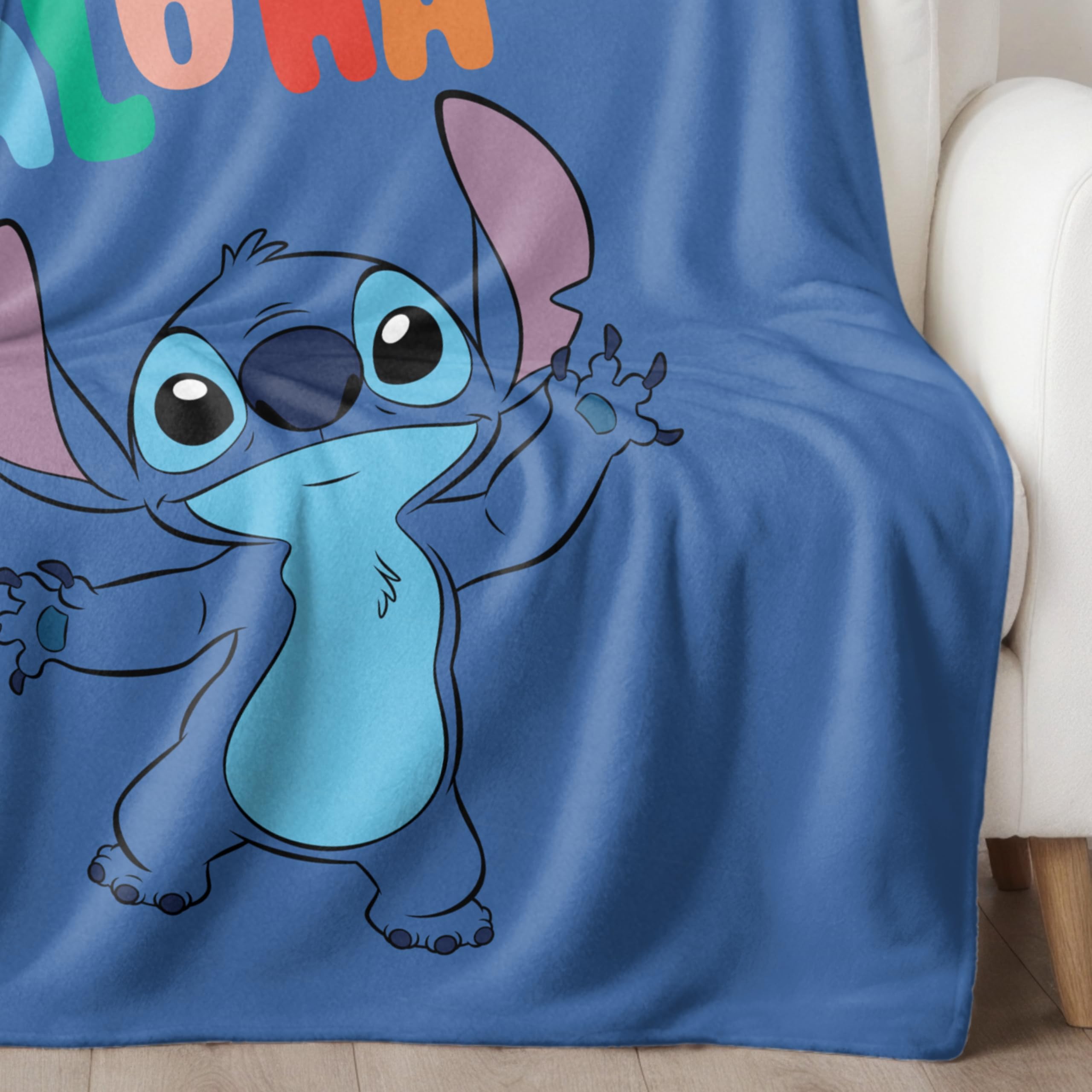 MTOnlinehandel Stitch - Coperta - 200 x 160 cm - Coperta in pile corallo Lilo e Stitch - Articolo per fan Aloha - Per bambini, adolescenti e adulti - Regalo - Motivo Stitch