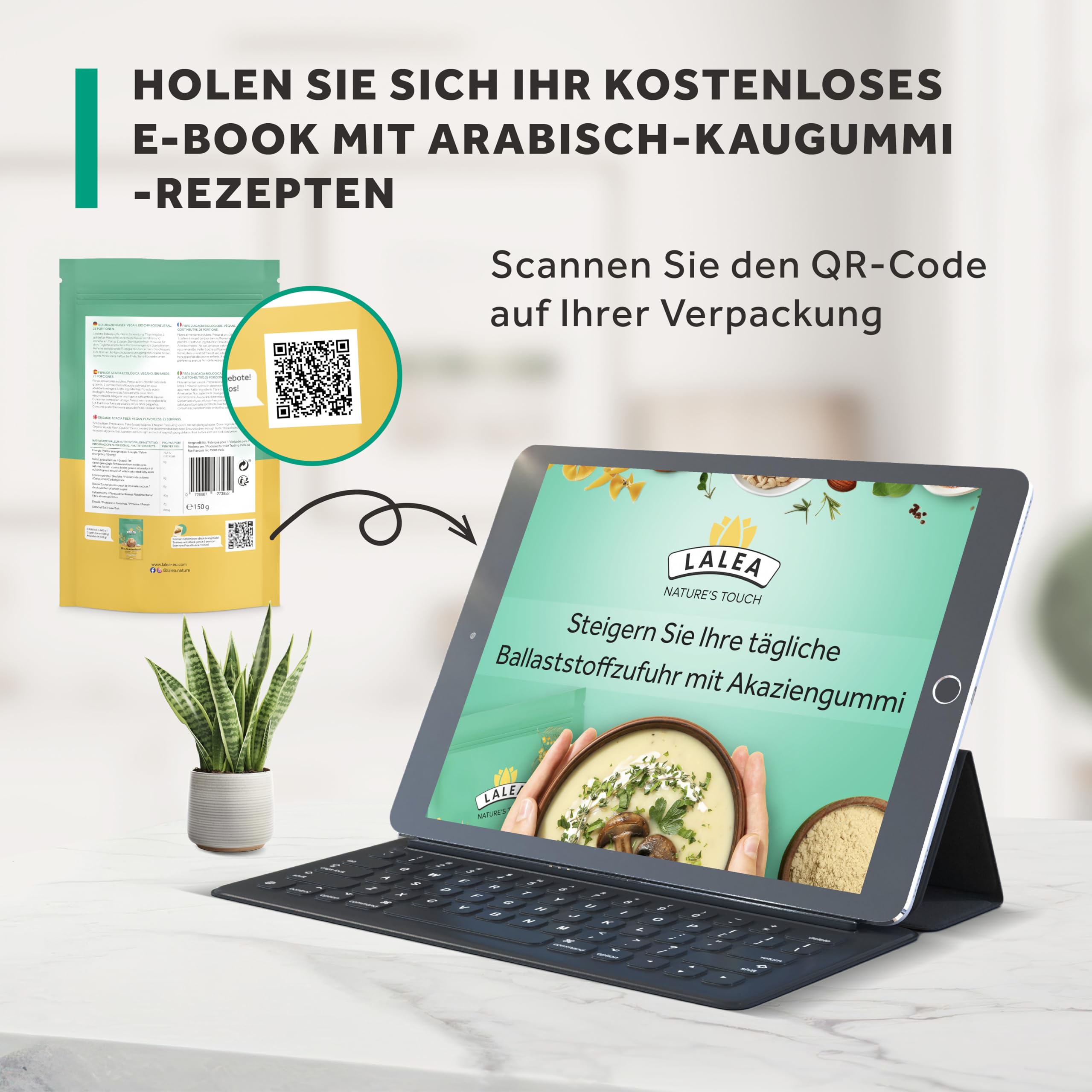 Akazienfaser Pulver Bio - 1Kg - 90% Ballaststoffe, ballaststoffe pulver aus akazienfasern Bio, Vegan & Keto, Glutenfrei, gummi arabicum puder, fiber supplement