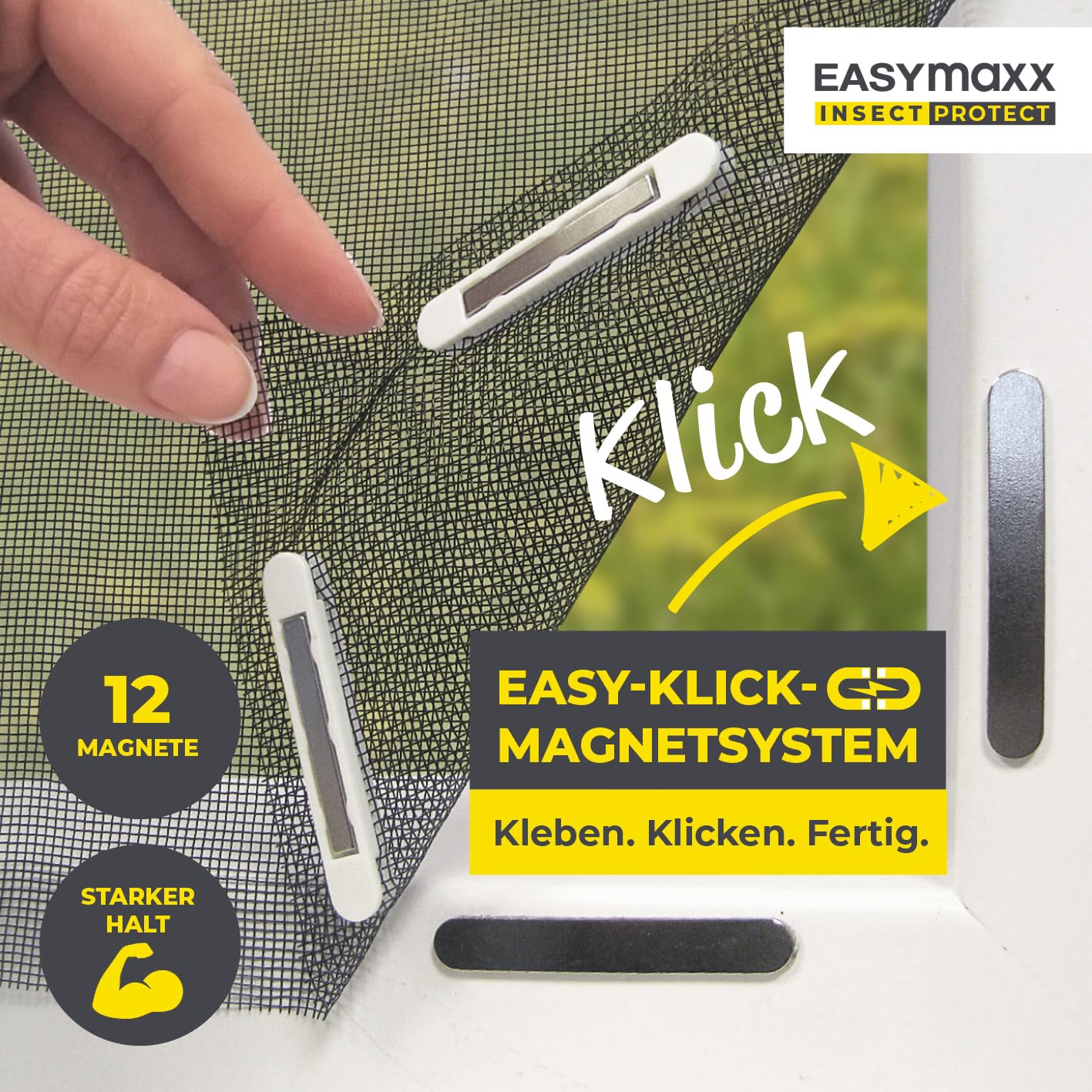 EASYmaxx Window Fly Screen With Pollen Protection & Magic Click | Can Be Cut To Size