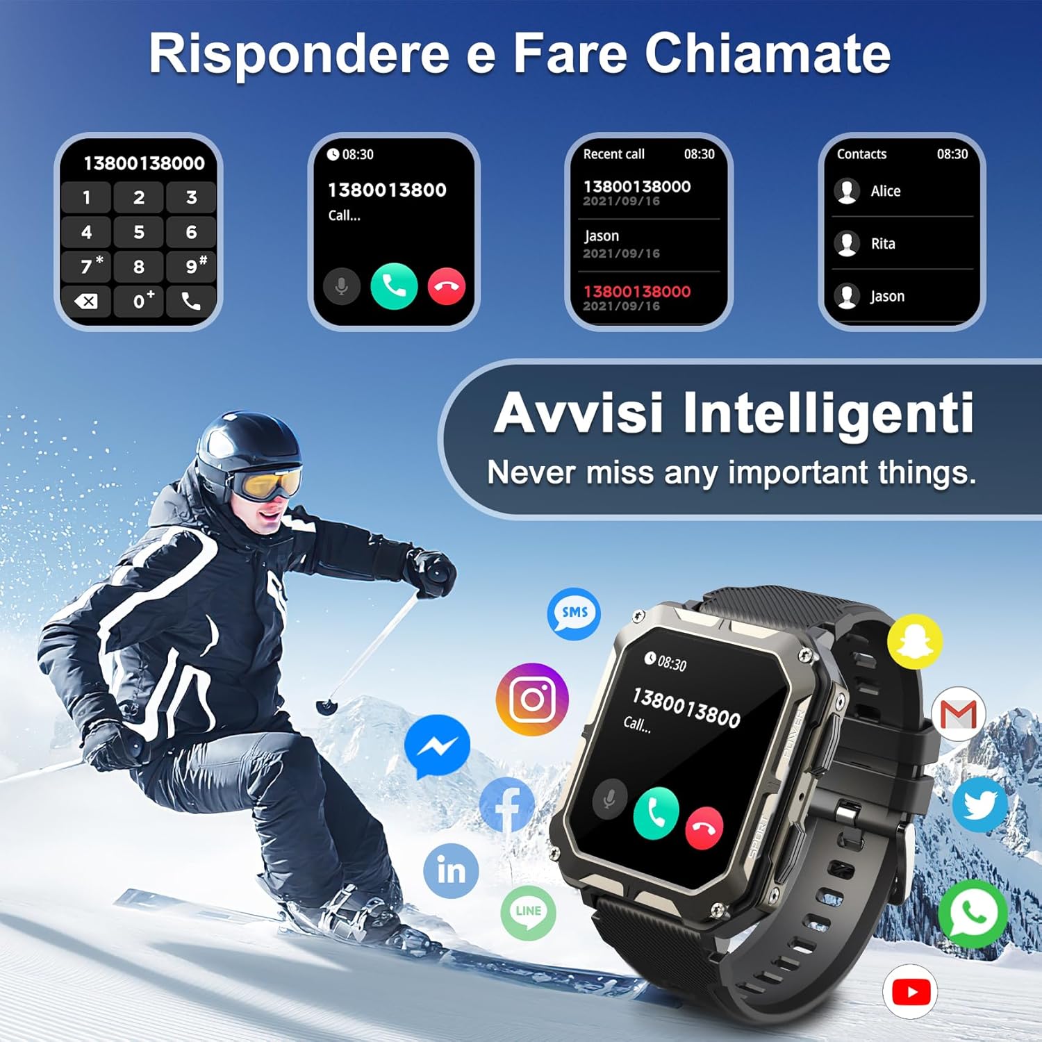 Blackview Smartwatch,Chiamate e Assistente Vocale,1.83 Orologio Smartwatch Uomo,123 Modalità Sport Fitness Contapassi Cardiofrequenzimetro Pressione Sanguigna SpO2, Monitoraggio del Sonno Blackview Smartwatch,Chiamate e Assistente Vocale,1.83 Orologio Smartwatch Uomo,123 Modalità Sport Fitness Contapassi Cardiofrequenzimetro Pressione Sanguigna SpO2, Monitoraggio del Sonno