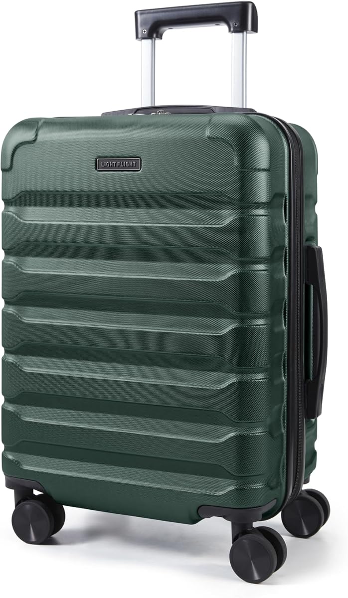Carry On Luggage, 20" Carry-On Suitcase, Deep Green