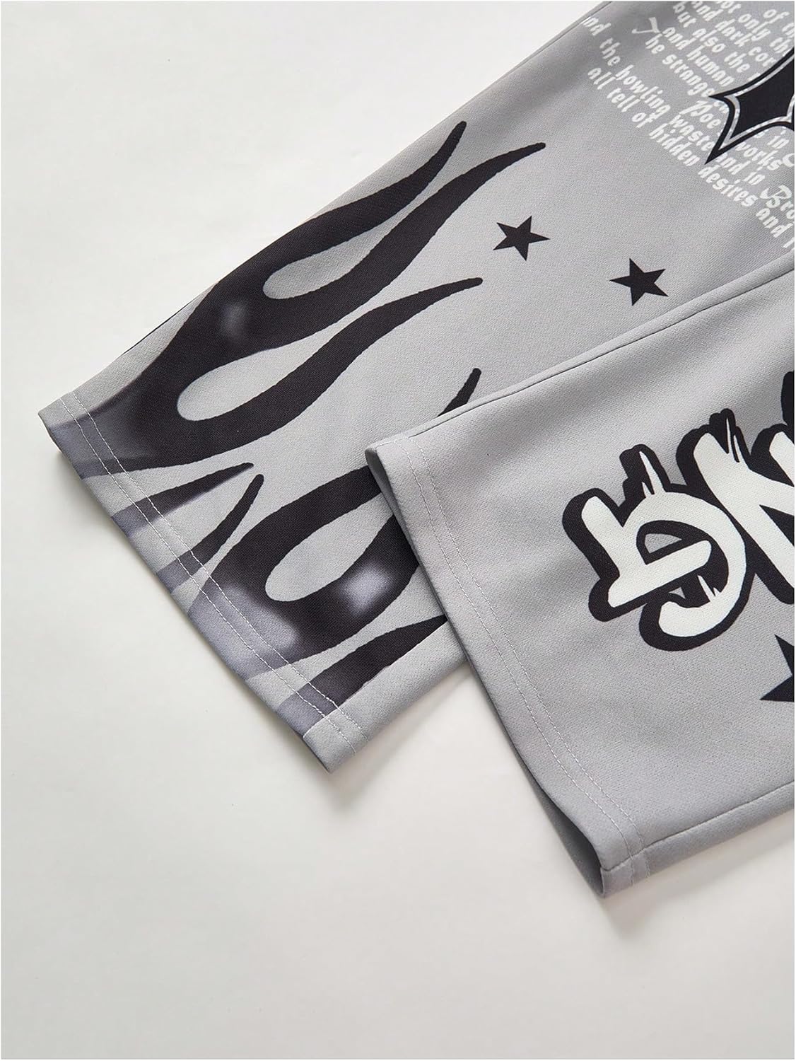 Boy's Letter Graphic Sweatpants Wide Leg Elastic Waist Drippy Pants Street Trousers with Pockets - Image 4