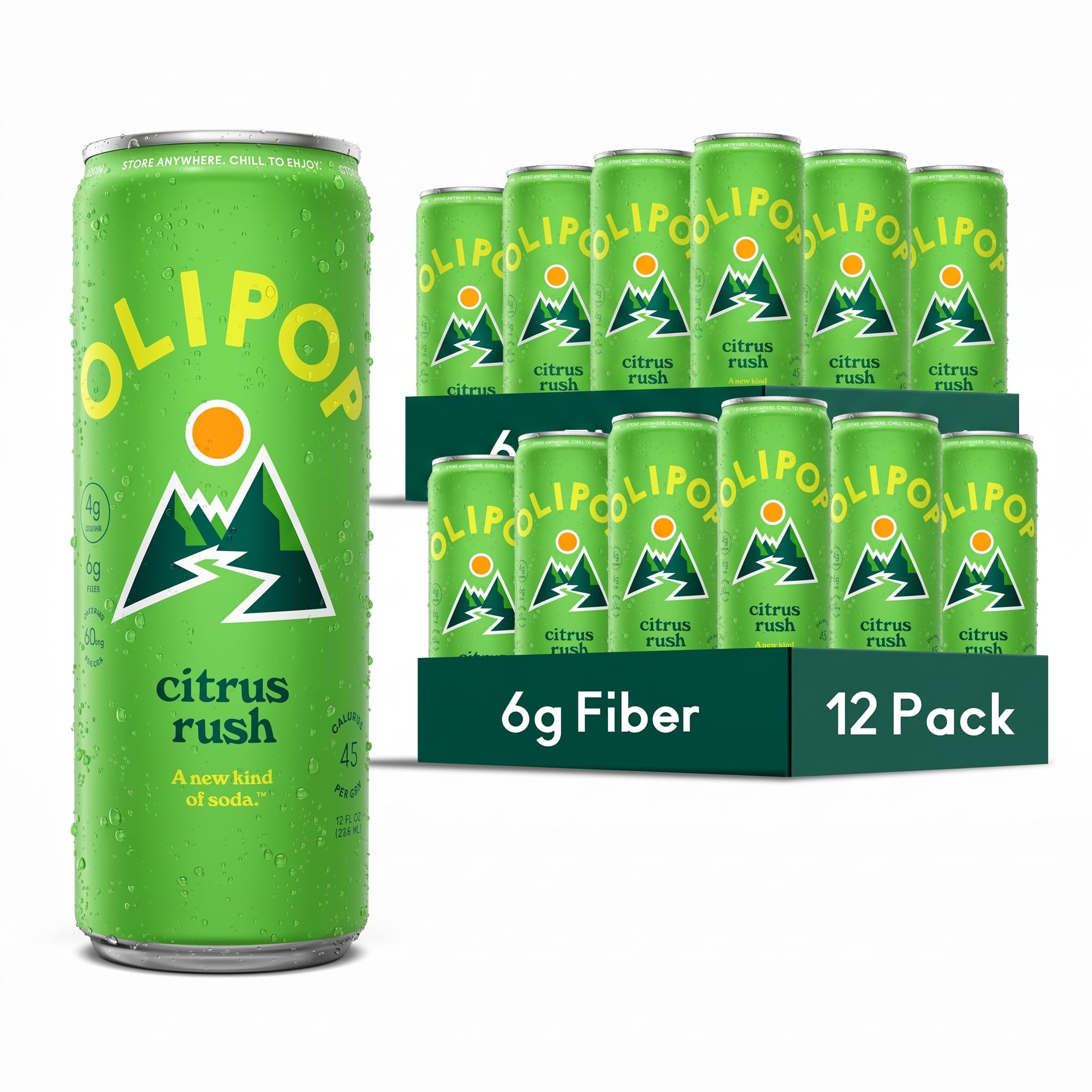 Amazon.com: OLIPOP Sparkling Prebiotic Soda,Ridge Rush,Pantry Pack