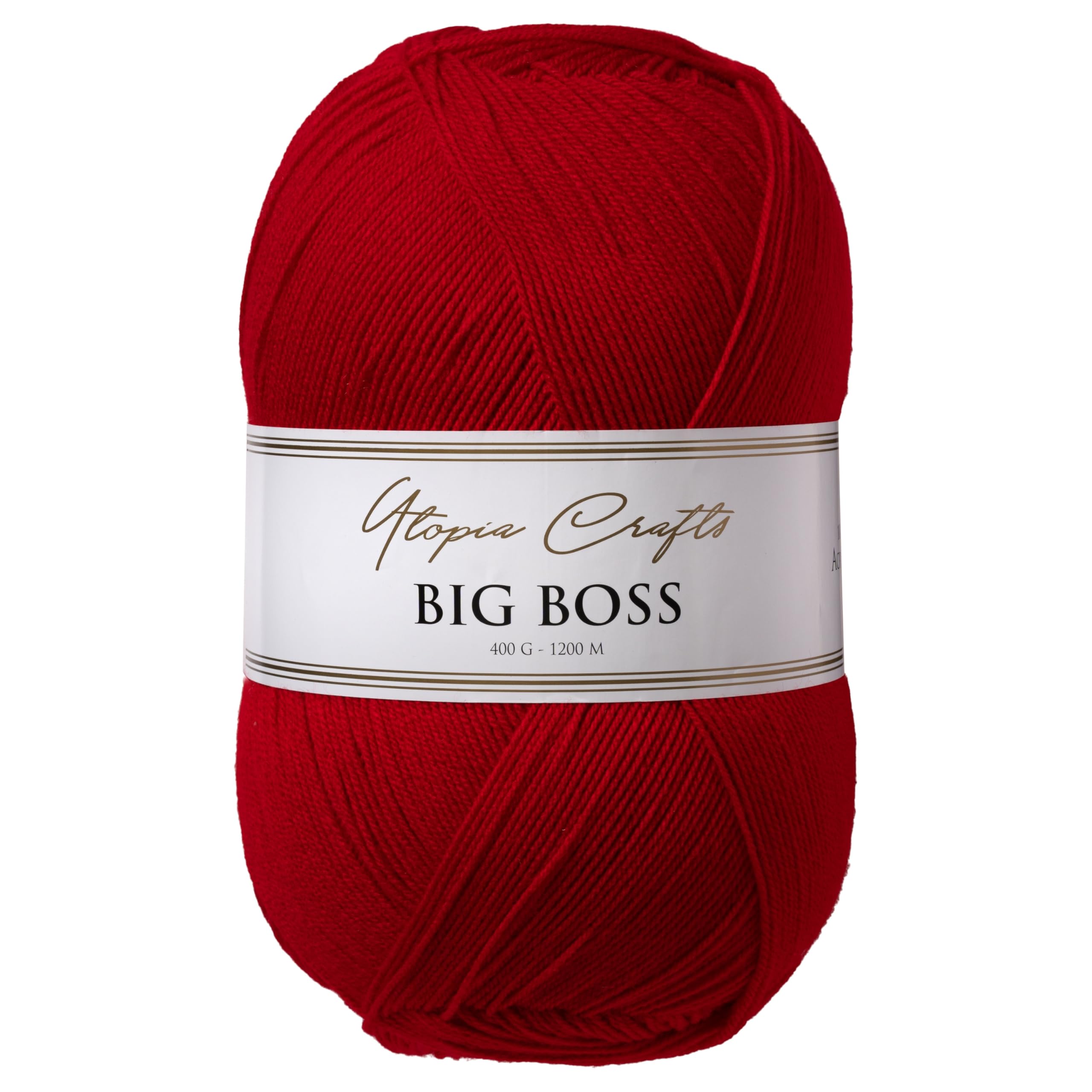 Utopia Crafts Big Boss 400g Knitting & Crochet Yarn 1200m (Poppy Red)