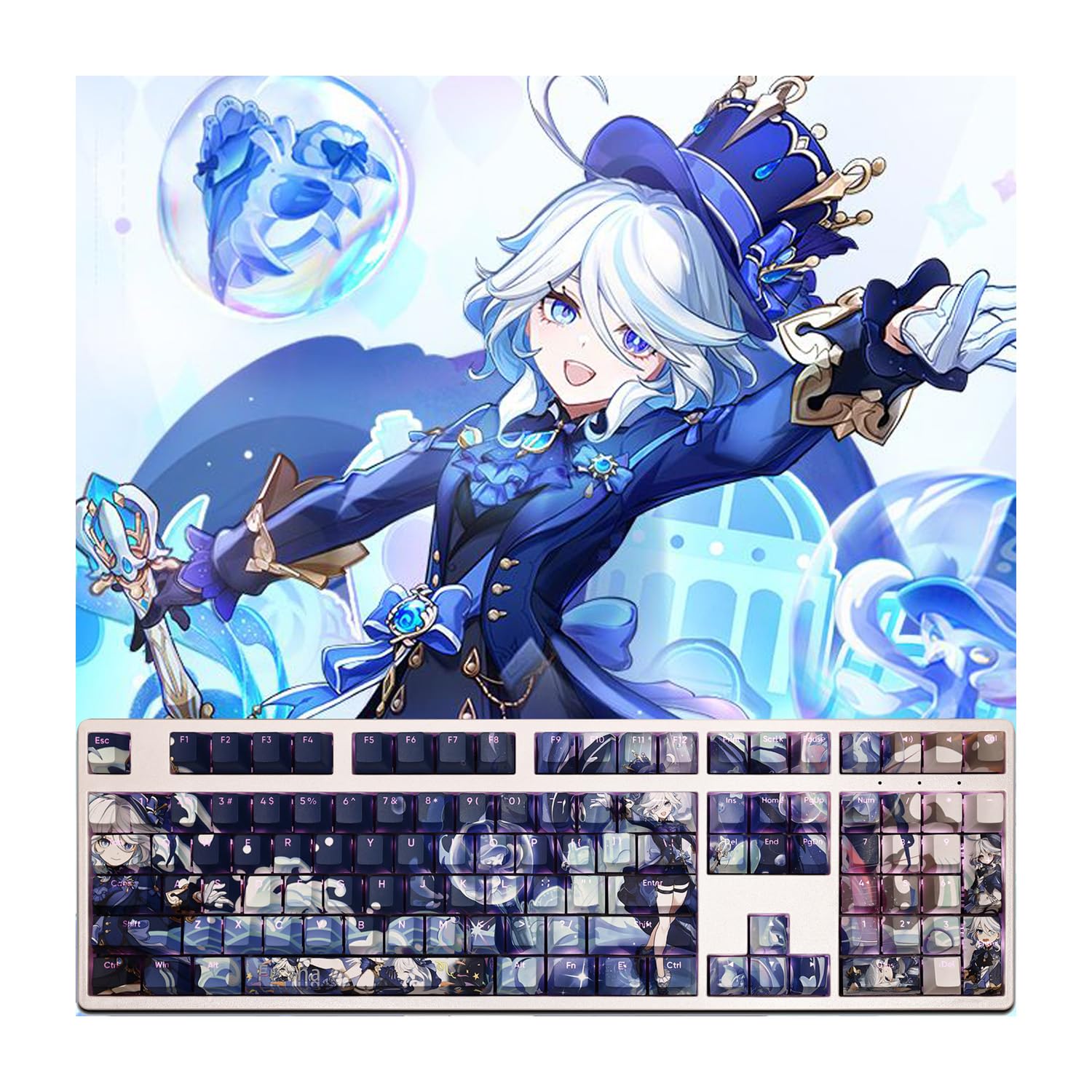 原神フリーナキーキャップ付きキーボード Amazon.co.jp: 原神 フリーナ キーキャップ PBT 108キー 交換用