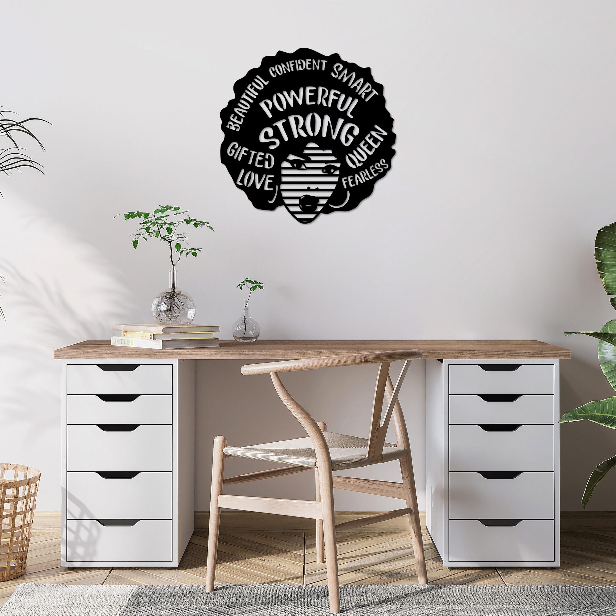 Stylish Black Decorative Metal Wall Accessory, 70 x 70 cm, 100% Metal, 1.5 mm Thickness, Perfect for Modern Home Decor & Unique Wall Art