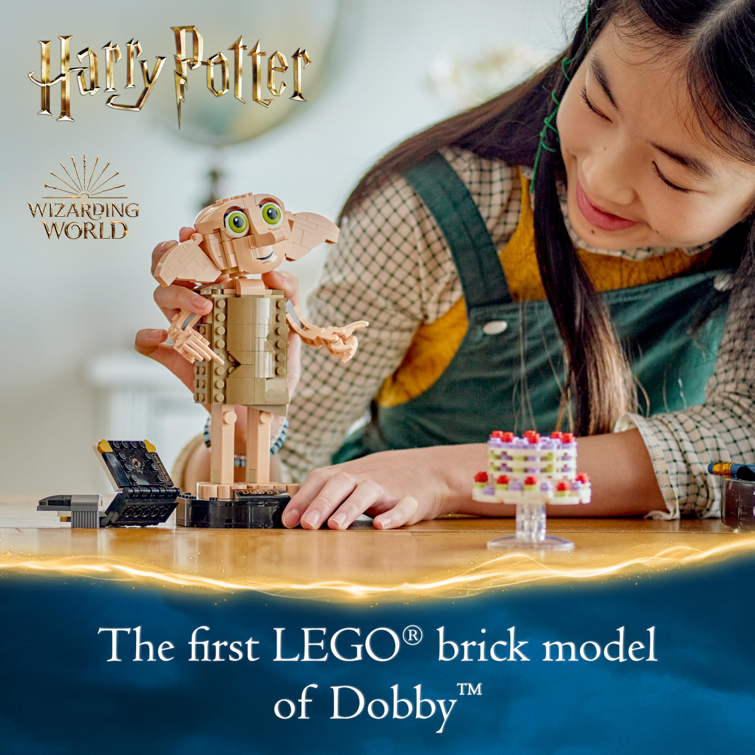 LEGO Harry Potter Dobby the House-Elf Building Toy Set, Movable Wizarding World Character Figure, Kids' Bedroom Decoration, Gift for 8 Plus Year Old Girls, Boys, Teens and Fans 76421
