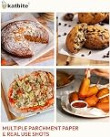 Katbite 200pcs Parchment Paper Sheets 9x13 inch (12x16 Optional) Heavy Duty, Extra Strong Baking Paper Non Stick for Cookies, Bread, Meat, Pizza