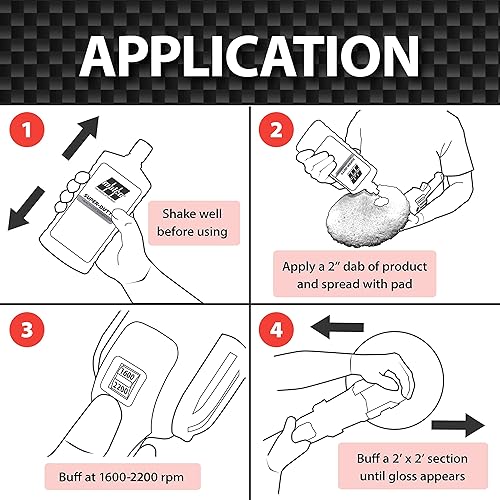 Miniatura 3 de Malco Compuesto de corte pesado súper resistente, compuesto profesional de corte, pulido y acabado, para corrección de pintura automática, detalles