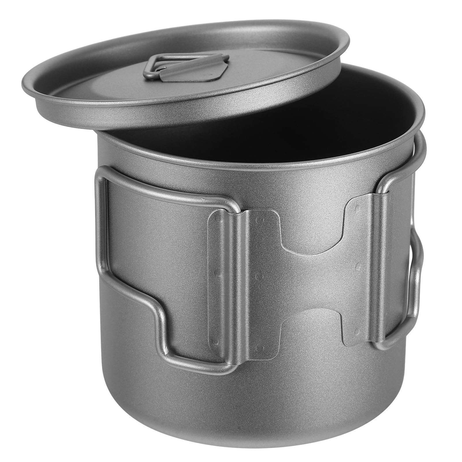 Tasse Pliable de Camping en Titane Légère avec Couvercle et Paquet de Rangement, Pique- en Plein Air Utilisation