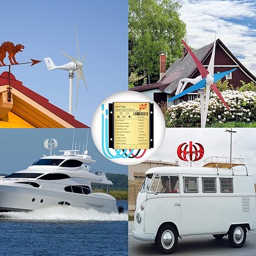 Miniatura 8 de Mars Rock 0800W 30A Mini carga de viento MPPT controlador IP68 impermeable regular salida de viento DC AC 1224V voltaje sistema de energía eólica