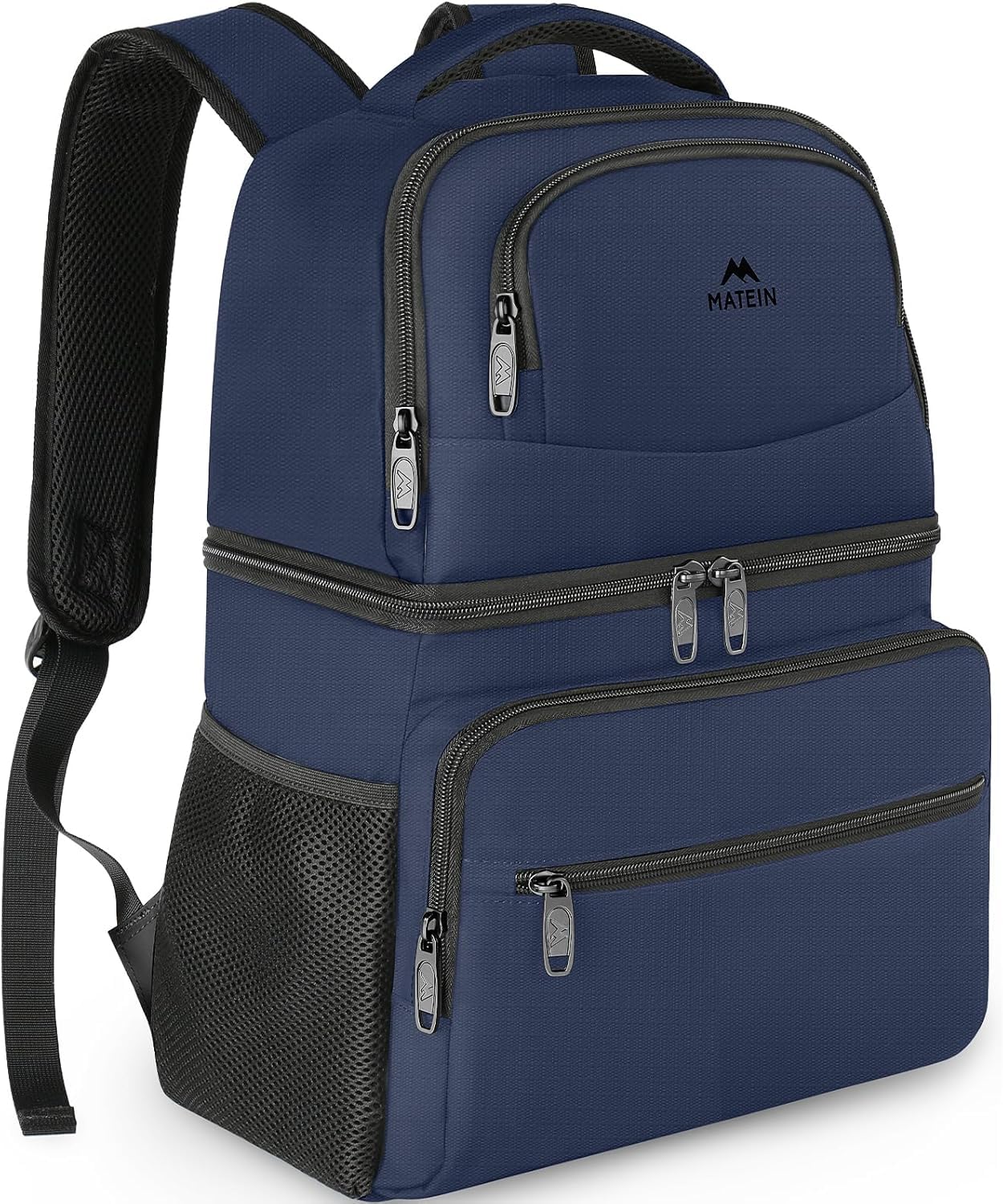 MATEIN Zaino Termico porta Pranzo, Borsa Termica con Scomparto Termico 34L Grande Capacità, Impermeabile Zaini per Picnic, Lavoro, Spiaggia, Campeggio, Escursionismo, Regalo per Uomo Donna, Blu