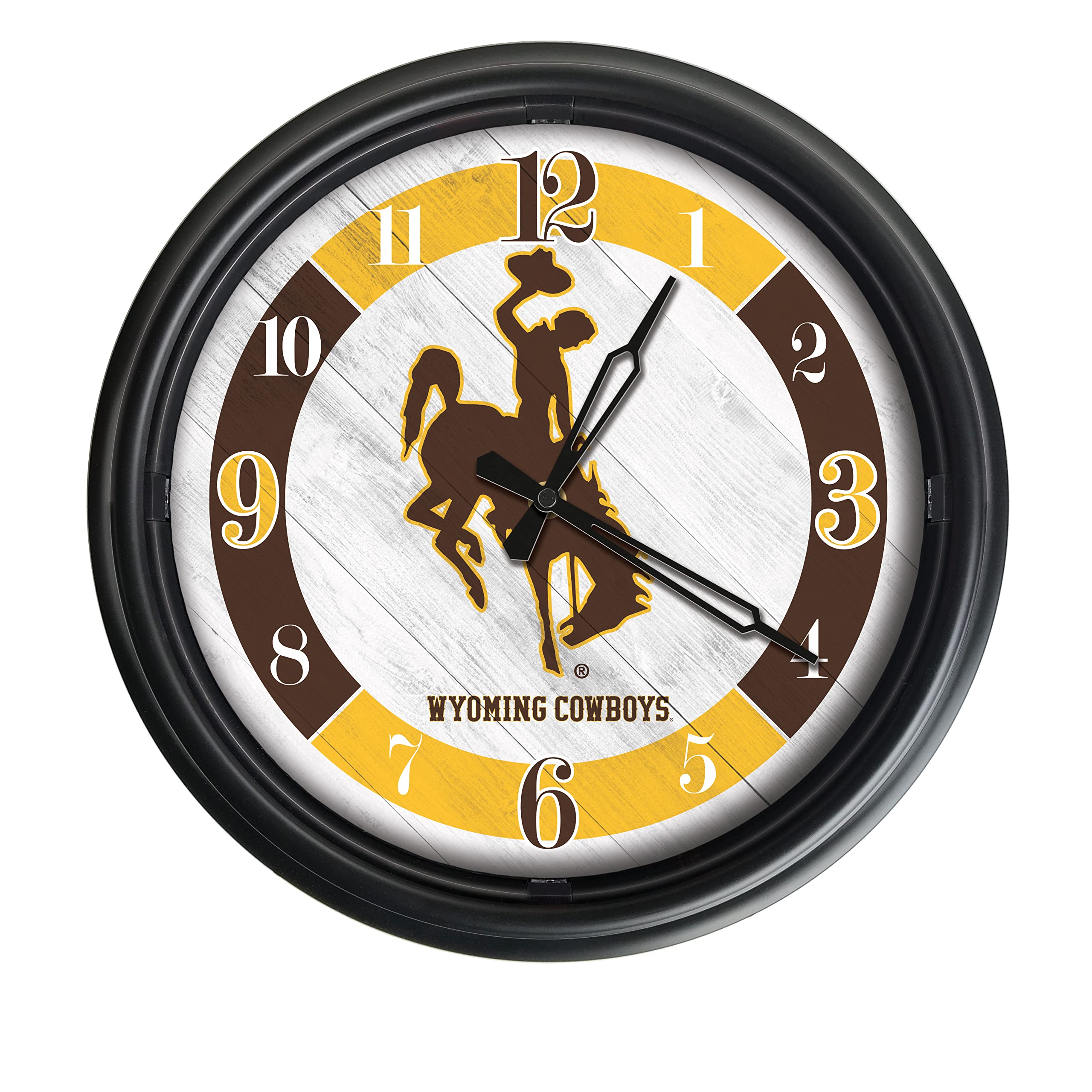 Holland Bar Stool Co. University of Wyoming Indoor/Outdoor LED Wall Clock