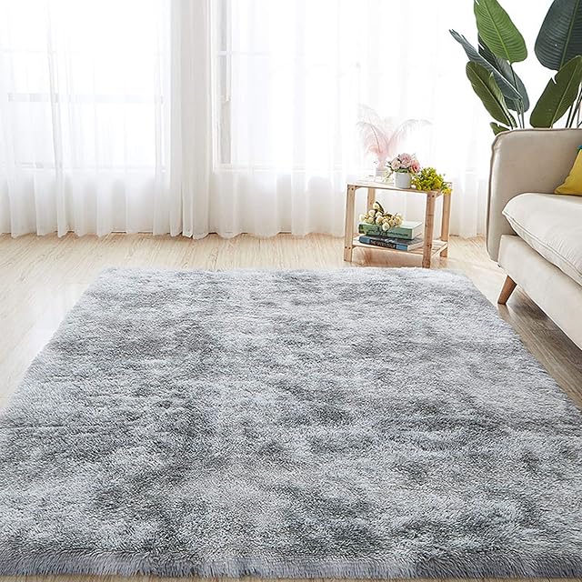 TEERFU Area Rugs Soft Fluffy Shaggy Rug Anti-Slip Carpet Mat Living Room Extra Large Bedroom Floor Carpet for Living Room 120 * 160cm