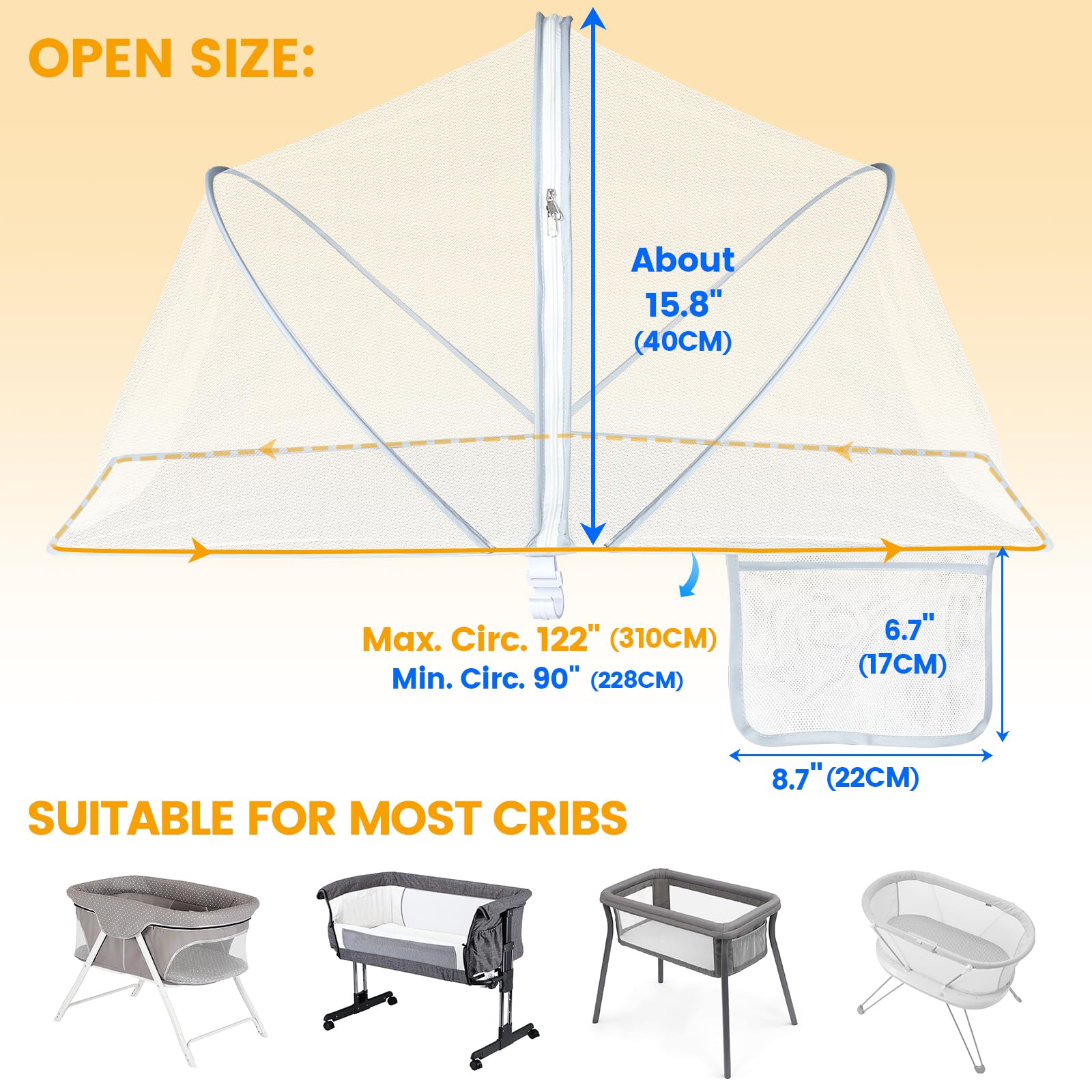 Orzbow Universal Baby Mosquito Net For Baby Car Seat Breathable | Seychelles