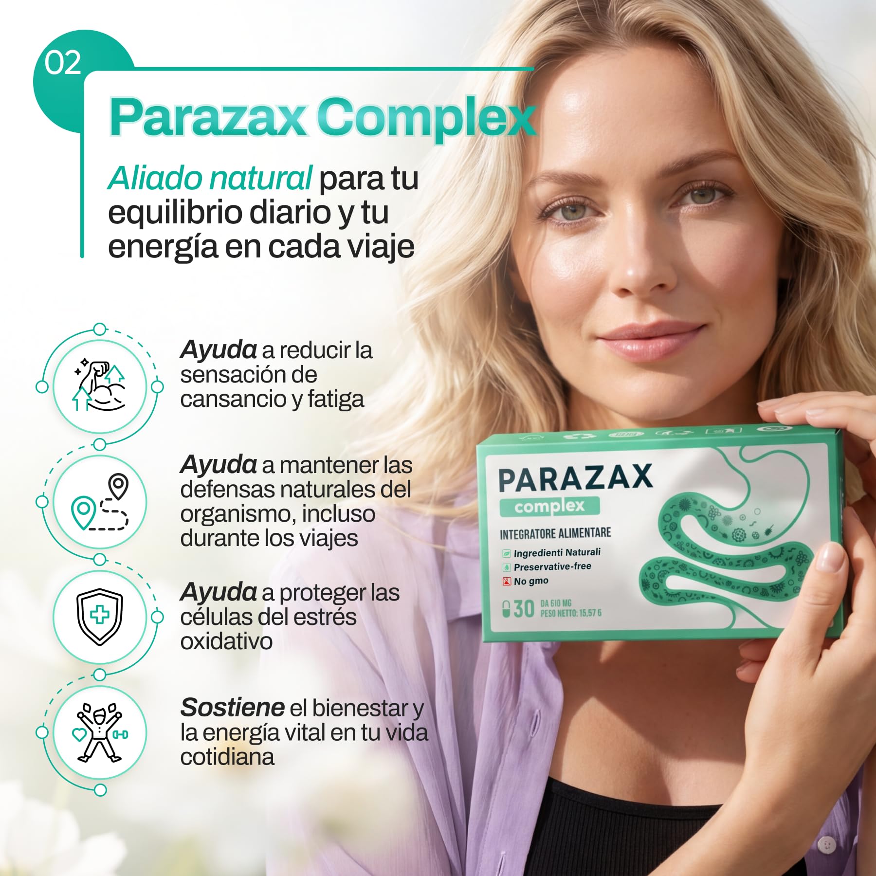 Cápsulas PARAZAX Complex – Contribuye al Funcionamiento Normal del Sistema Inmunitario – 30 Cápsulas – con Bibhitaki, Clavel, Regaliz, Semillas de lino – Complemento Alimenticio