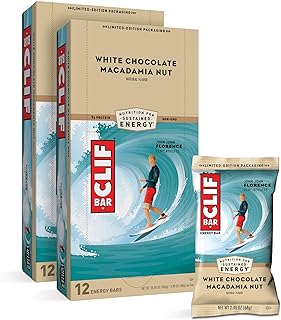 Energy Bars - White Chocolate Macadamia Nut Flavor - Made with Organic Oats - Plant Based Food - Vegetarian - Kosher (2.4 Ounce Protein Bars, 24 Count)