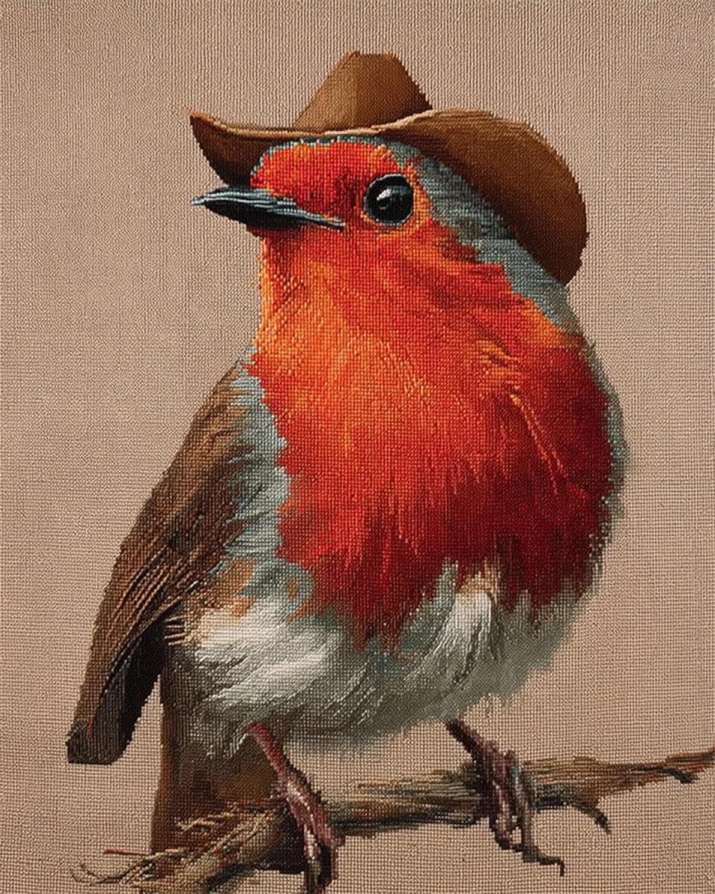 AxiangziK DIY Stamped Cross Stitch Kit Fantasy Bird 11CT 40x50cm
