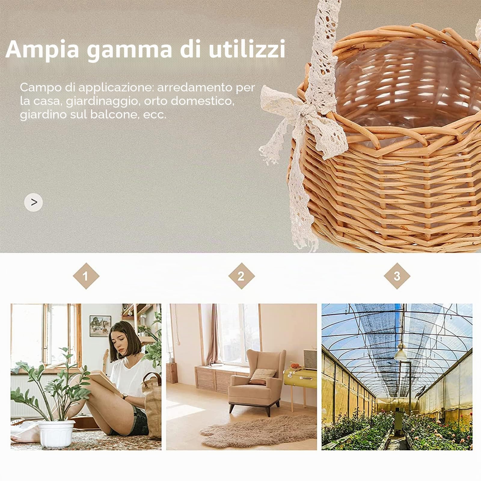 Cesto Di Vimini Per Fiori In Rattan Cestino Con Vaso Di Fiori Cesto Fatto a Mano Cestini Per Matrimoni Per La Decorazione Della Tavola Di Nozze Decorazione In Stile Country
