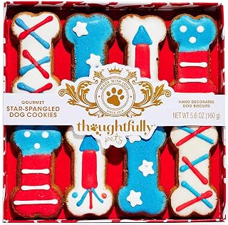 Americana Dog Cookie Gift Set, 250th Birthday, 4th of July, Set of 8 | Ginger Dog Biscuits, Freedom Celebration Dog Treats, Patriotic Pet Gift, Dog Lovers, Pet Parents & Summer Celebrations