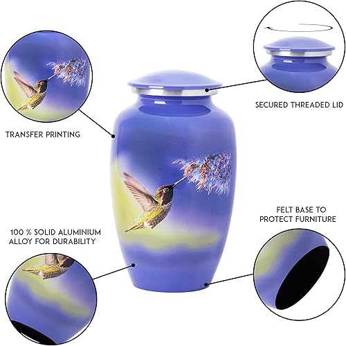 Miniatura 3 de ORCHID GIFT - Urna de cremación de recuerdo de lobo para cenizas humanas  Urna decorativa con tapa y bolsa de terciopelo para funeral juego de urnas
