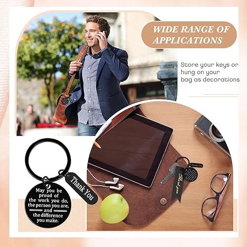 Miniatura 5 de Yinkin 72 bolsas de organza con tarjetas de agradecimiento para empleados, regalos de agradecimiento a granel para compañeros de trabajo